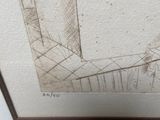 pencil drawing of a staircase leading to a window in a room