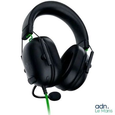 a close up of a pair of headphones with a microphone