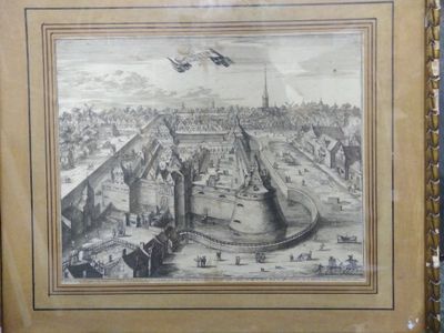 Vue d'Utrecht Gravure en noir