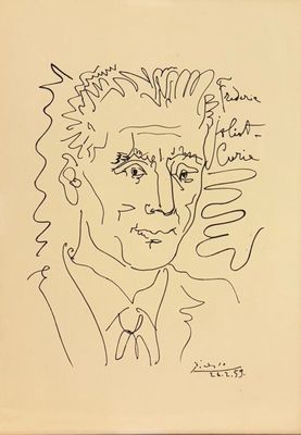 Picasso d'après. Portrait de Frédéric Joliot-Curie. - Photo 1