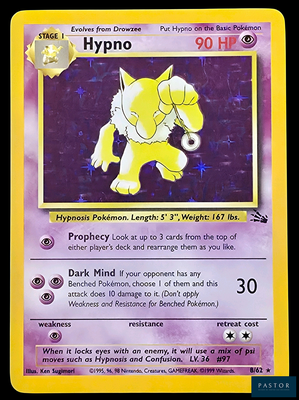 une carte Pokémon sur laquelle figure l'image d'un chien jaune