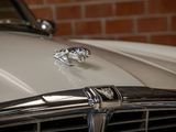 a close up of a car hood ornament with a horse on it