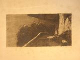 a drawing of a bird that is sitting on top of a table