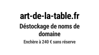 Nom de domaine art-de-la-table.