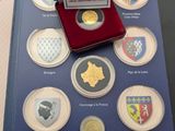 a book with a bunch of different coins in it