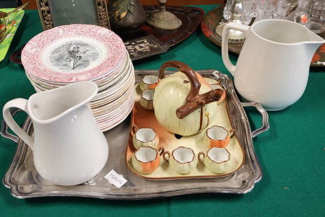 Assiettes parlantes en Creil et Montereau, Sarreguemines, Lunévil...