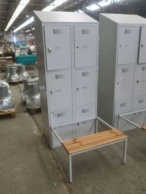 Armoire vestiaire MALAW 6 cases avec banc et partie supérieu… - Photo 1