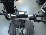 a bicycle that has a gps device on the handlebars