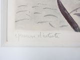 a drawing of a man in a boat on the water