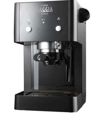 a close up of a coffee machine on a white background