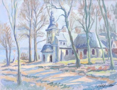 Robert GUILBERT (1920-1992) L'église Notre-Dame de Grâce à H…