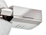 a close up of a person wearing a glove holding a razor