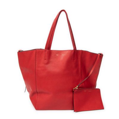 CELINE - SAC à main modèle "Cabas Phantom Tote" en cuir de v…