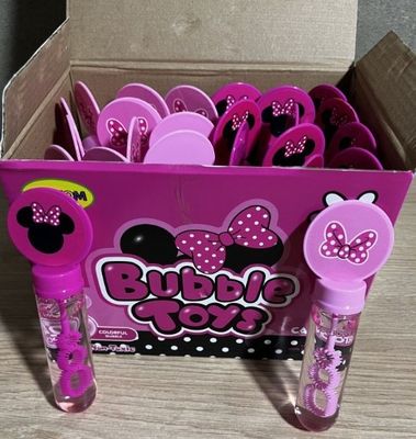 a box with a bunch of pink items inside of it
