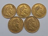 four gold sovereigns of the british royal family