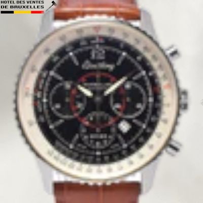 a close up of a wrist watch with a brown strap