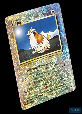 une carte Pokémon sur laquelle figure l'image d'un poulet