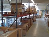 boxes and boxes on the shelves in the warehouse