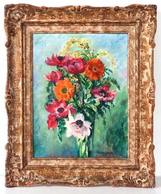Henri MANGUIN (1874-1949). Bouquet d’anémones - 1942.