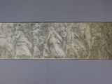 un dessin représentant un groupe de personnes sur un mur