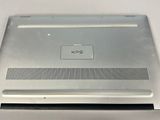a close up of a silver laptop computer on a table