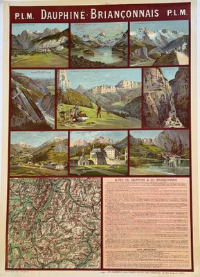une vieille carte des montagnes et des vallées des Alpes