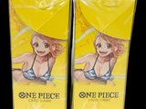 two boxes of one piece card game with a girl in a bikini