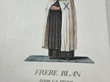 a drawing of a man wearing a white robe and a white shawl