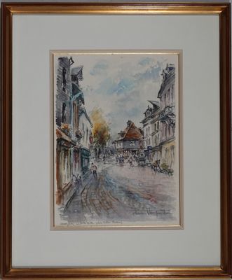 DENIS VERSPECHT (1919-1996) Honfleur, place Arthur Boudin, a…