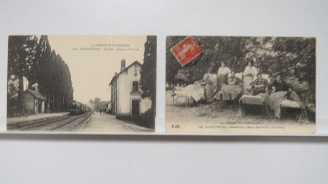 Ste-Feyre : Lot 4 de 2cpa : Sanatorium. Repos dans le parc (PM 17...