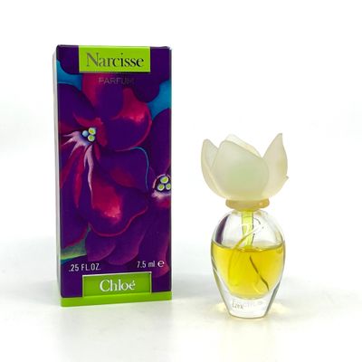 CHLOE. Narcisse. Miniature de parfum factice en verre moulé,…