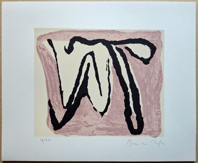 une image représentant une peinture rose et noire sur papier