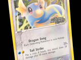 une carte sur laquelle figure l'image d'un personnage de Pokémon