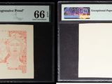 Une photo en noir et blanc présente trois types de timbres différents