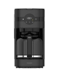 gros plan d'une cafetière sur fond blanc