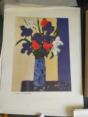 Marc MIRANDA (1948) Vase de fleurs