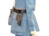 a figurine of a man in a blue uniform