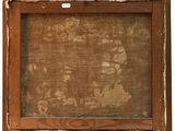 an old picture of a brown frame with a brown background