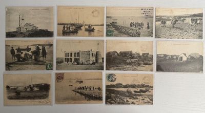 de nombreuses vieilles photos de personnes et de bateaux sur l'eau