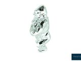 sterling silver plated ring with clear crystal stones