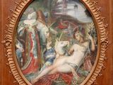 une image représentant un tableau où l'on voit une femme allongée sur un lit dans une chambre