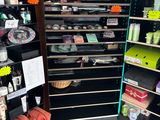 many shelves with different types of beauty products on them