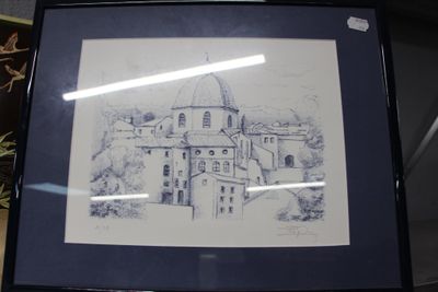 une photo d'une photo d'un bâtiment dans un cadre photo