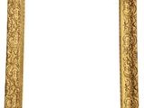 a gold frame with a decorative pattern on a white background