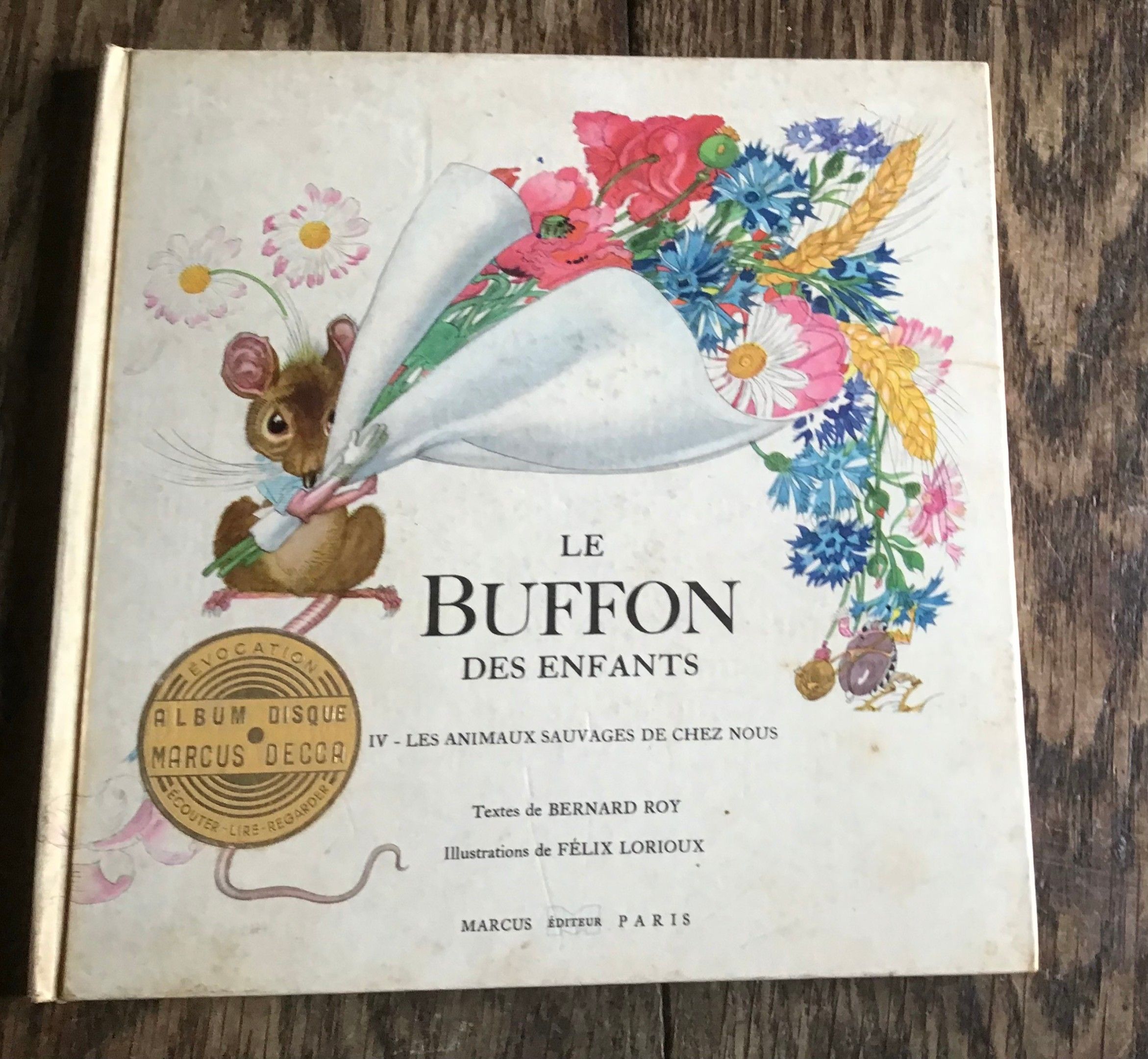 Félix Lorioux et Bernard Roy Le Buffon des Enfants Album disque Marcus Décor 1956