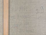 a picture of a piece of art with writing on it
