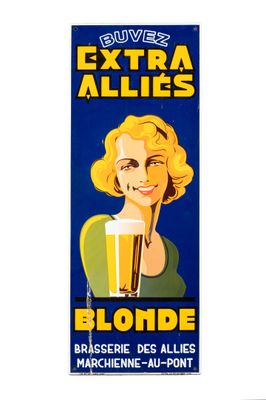 an image of a poster advertising a blonde beer