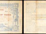 deux vieux papiers sur lesquels figurent la photo d'un homme et d'une femme