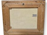 an old picture frame with a picture of a cat in it