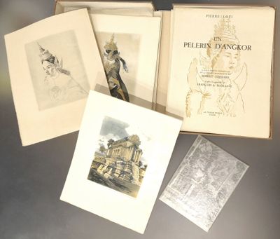 a book opened to show pictures of a woman in a dress